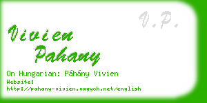 vivien pahany business card